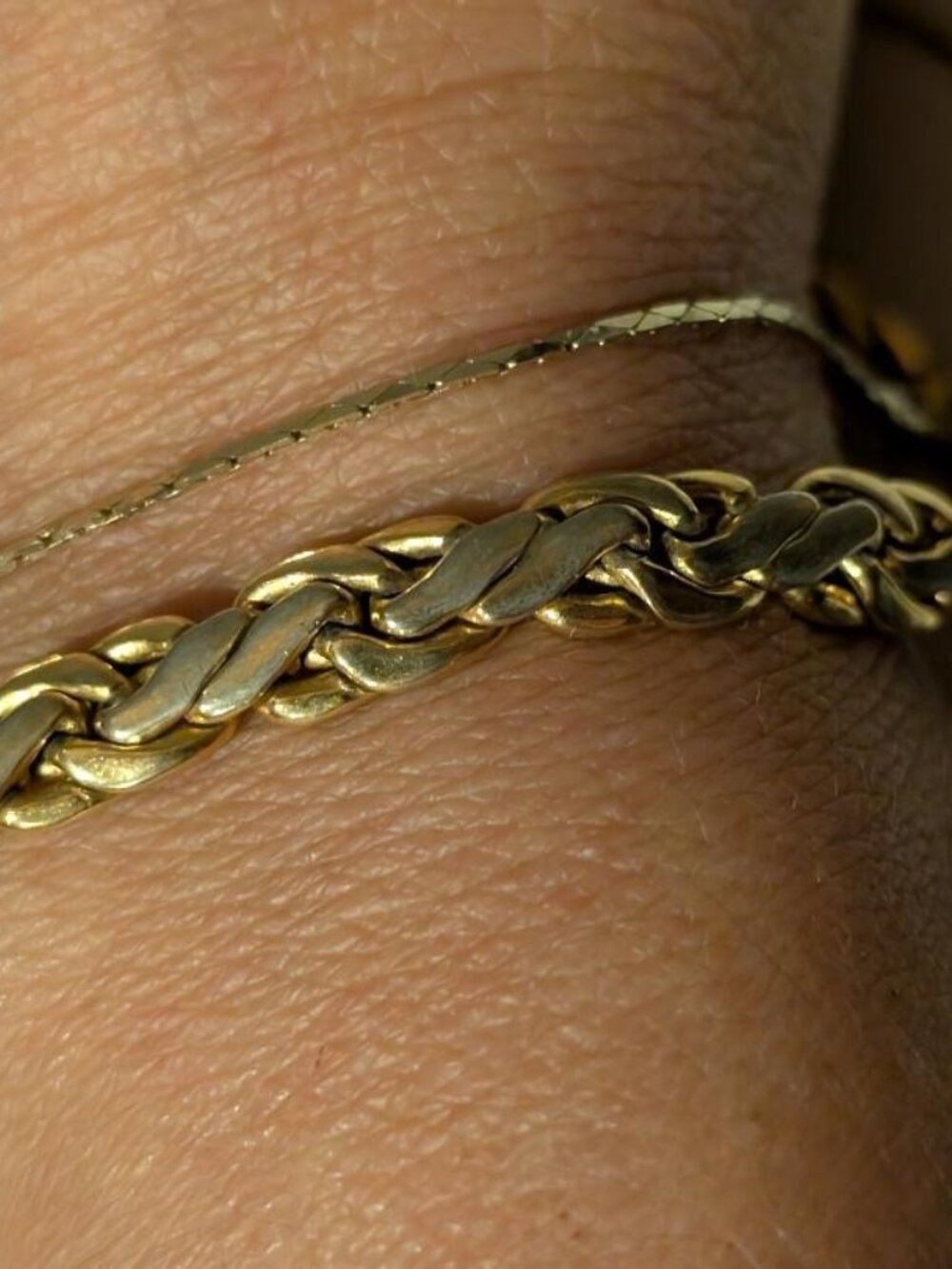 Vintage Gold Toned Bracelets one is Marked Anne Klein (It's a little worn-out)